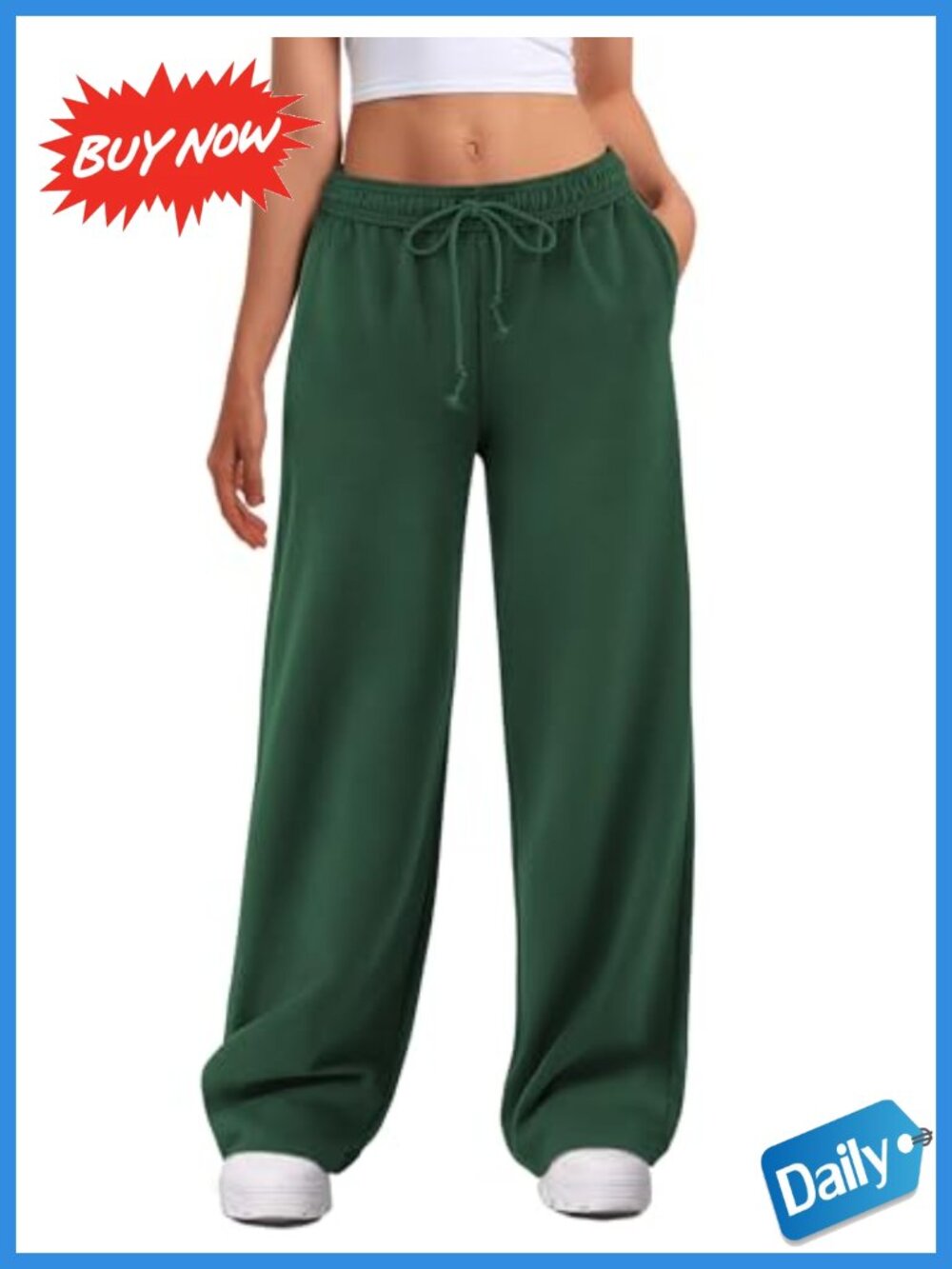 Women's Wide Leg Sweatpants High Waisted Baggy Joggers with Pockets